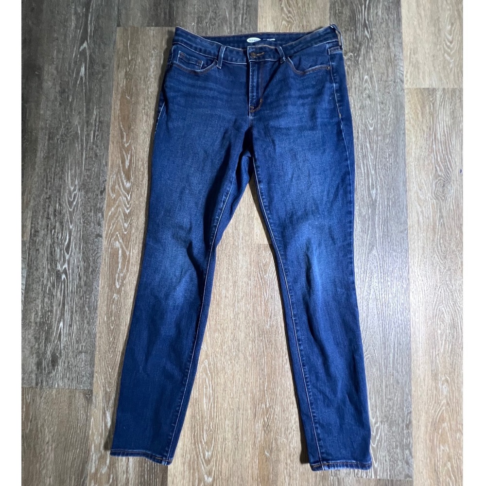 Old Navy Pop Icon Skinny Jeans Womens 10 Dark Wash Mid-Rise Stretch Denim 2552